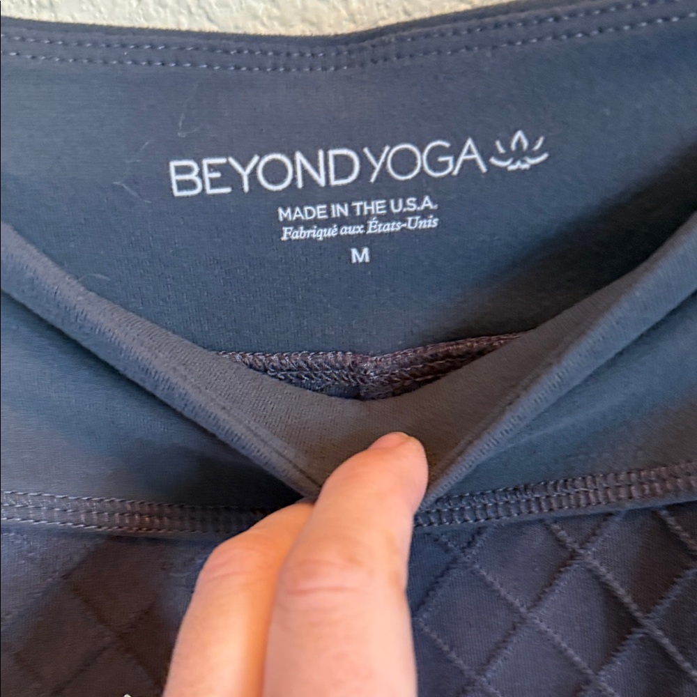 Beyond Yoga Dark Blue Quilted Leggings